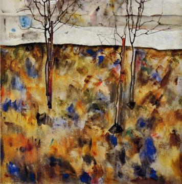 Winter Trees Artwork by Egon Schiele