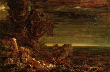 The Cross and the World: Study for 'The Pilgrim of the World at the End of His Journey' Artwork by Thomas Cole