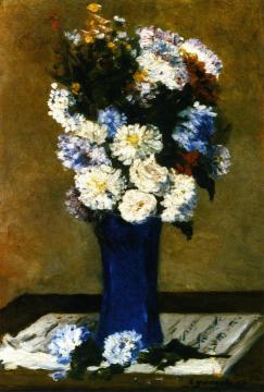 Flowers in a Vase with a Musical Score Artwork by Paul Gauguin