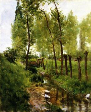 Willows And Stream, Giverny Artwork by Louis Ritter