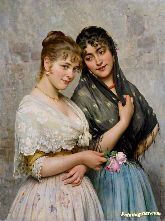 Venetian Beauties Artwork by Eugen Von Blaas
