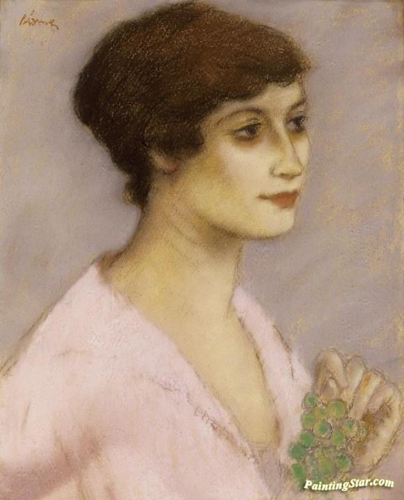 Woman with Grapes Artwork by József Rippl-Rónai