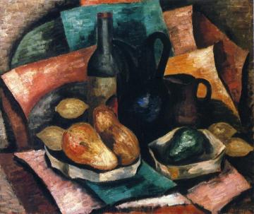 Still Life With Bottle And Pitchers Artwork by Marsden Hartley