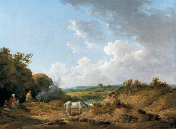 A Gypsy Encampment Artwork by George Morland