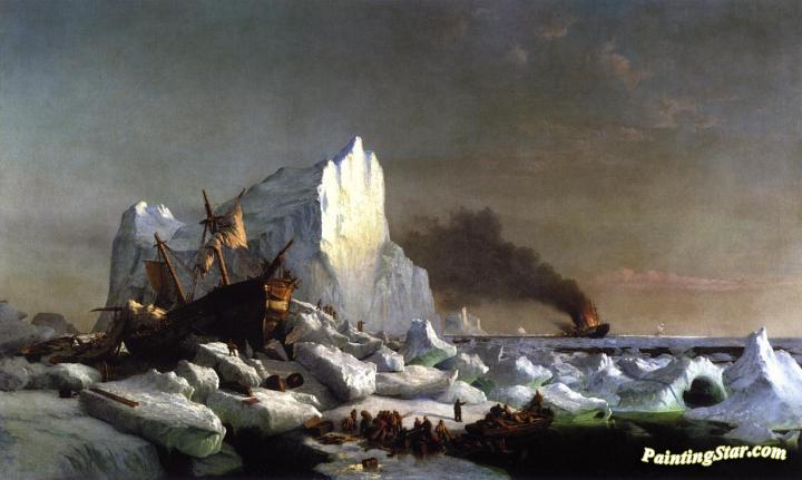 Sealers Crushed by Icebergs Artwork by William Bradford