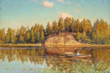 Boy in a Boat Artwork by Johan Krouthén