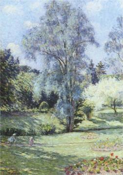 Child Playing in the Garden Artwork by Henri Lebasque