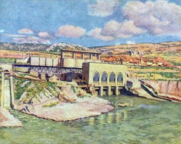 Hydro-electric Power Plant In Georgia Artwork by Ilya Mashkov