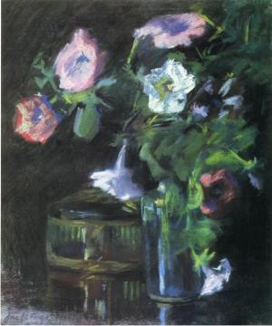 Petunias in a Glass Vase Artwork by John La Farge