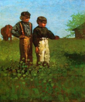 Young Farmers Artwork by Winslow Homer