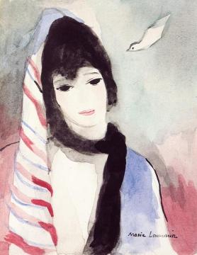Woman With Bird Artwork by Marie Laurencin