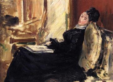 Young Woman with Book Artwork by Edouard Manet