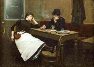 Au Café Artwork by Jean Georges Beraud