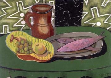 Still Life with Pink Fish Artwork by Georges Braque