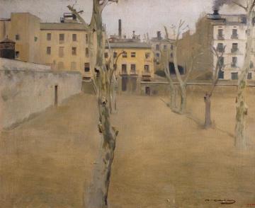 Courtyard Of The Old Barcelona Prison Artwork by Ramon Casas i Carbó