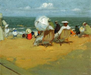 Study For "the Beach" Artwork by Charles Hoffbauer