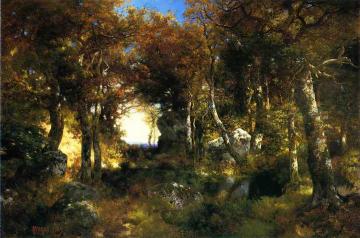 The Woodland Pool Artwork by Thomas Moran