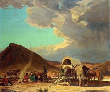 Indian Encampment Artwork by Carl Oscar Borg