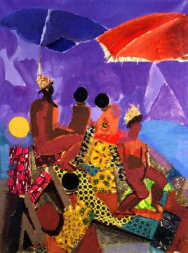 Bathers at Cannes Artwork by Alfred Reth