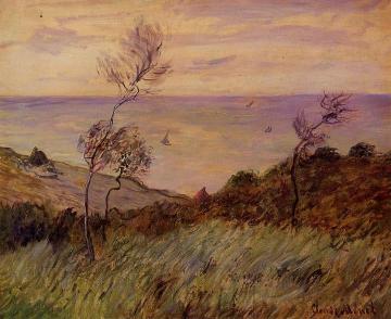 The Cliffs of Varengeville, Gust of Wind Artwork by Claude Oscar Monet
