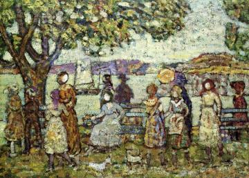 Seashore Artwork by Maurice Prendergast