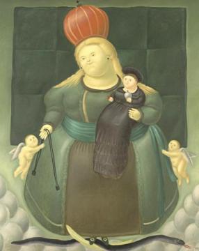 Madonna And Child Artwork by Fernando Botero