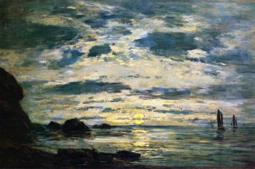 Sunset over the Sea Artwork by Eugène-Louis Boudin