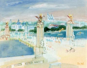 Paris, Le Pont Alexandre Iii Artwork by Jean Dufy