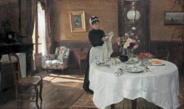 Laying The Table Artwork by Victor Gabriel Gilbert