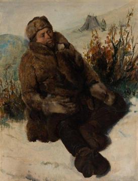 A Laplander In The Snow Artwork by Francois-Auguste Biard