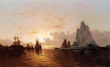 Sunset at the Strait of Belle Isle Artwork by William Bradford