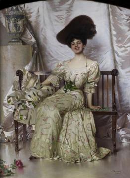 Portrait der Contessa Nerina Pisani Volpi di Misurata Artwork by Vittorio Matteo Corcos