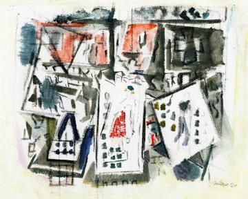 Street Movement, Lower Manhattan Artwork by John Marin