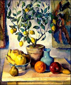 Still Life With Lemon Tree Artwork by Leon Kroll