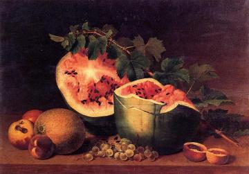 Still Life With Broken Watermelon Artwork by James Peale