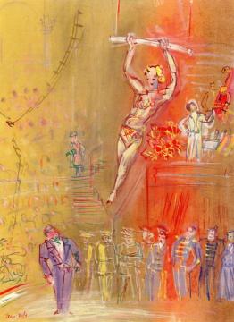 Trapeze Artist Artwork by Jean Dufy