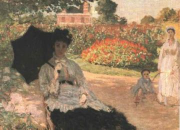 Camille in the Garden with Jean and His Nanny Artwork by Claude Oscar Monet