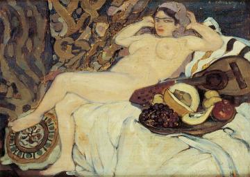 Odalisque Beauty (La belle odalisque) Artwork by Léon Cauvy