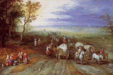 Immense Landscape With Travellers Artwork by Jan Bruegel the Elder