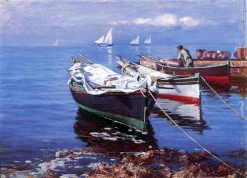 Italian Boats Artwork by Elin Kleopatra Danielson-gambogi