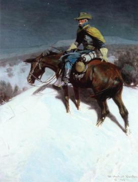 The Vidette - Custer Trooper Artwork by William Herbert Dunton