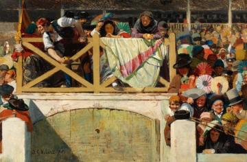 At The Corrida Artwork by Jehan Georges Vibert