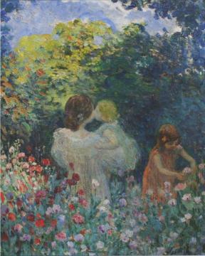 In the Flowers Artwork by Henri Lebasque
