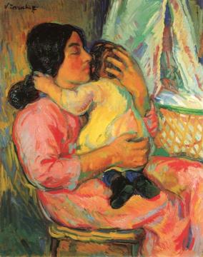 Madame Tarkhoff with Her Son Boris Artwork by Nicolas Tarkhoff