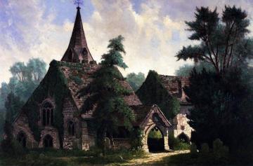 Stoke Poges Church, England Artwork by Edwin Deakin