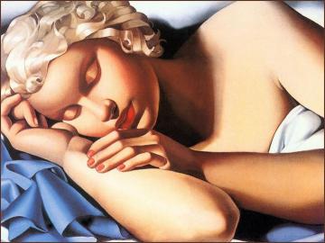 Sleeping Woman Artwork by Tamara De Lempicka