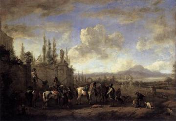 Setting out on the Hunt Artwork by Philips Wouwermans