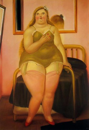 The Bed, 1980 Artwork by Fernando Botero