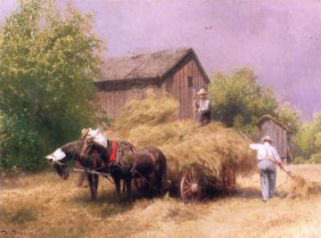 Making Hay While the Sun Shines Artwork by Herman Herzog