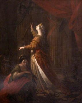 Penelope Taking Down the Bow of Ulysses Artwork by Angelica Kauffmann